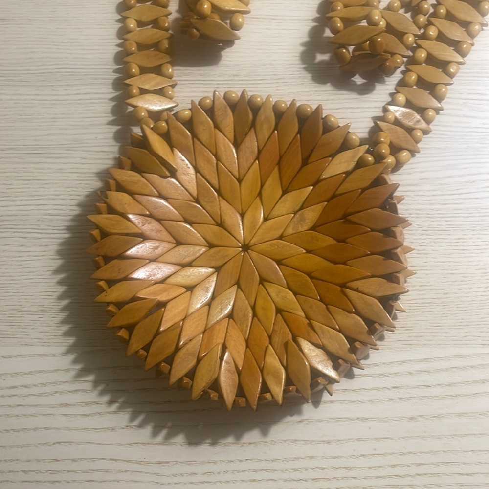 Wooden beaded bag